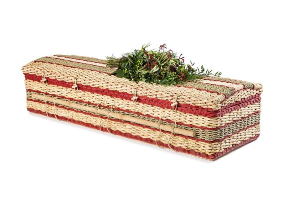 Wicker Banana Leaves Coffin