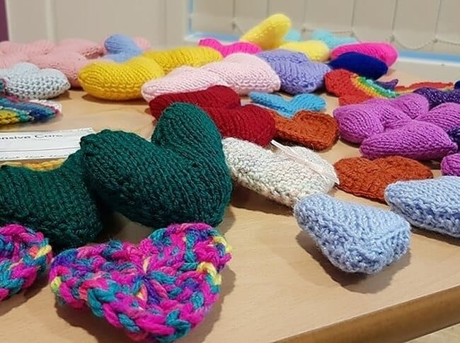 Wool hearts