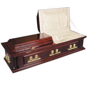 Solid Mahogany Coffin