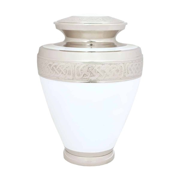 Brass Urn, Marble White