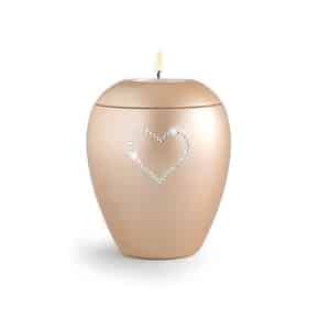 Swarovski Candle Holder Keepsake (Apricot)